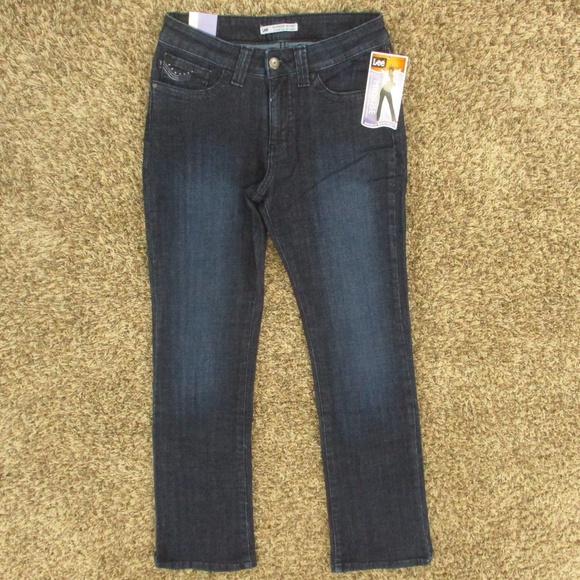Lee Jeans Women's 6 Dark Wash Bootcut Mid Rise Stretch Denim Slender Secret - Picture 1 of 10
